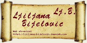 Ljiljana Bijelović vizit kartica
